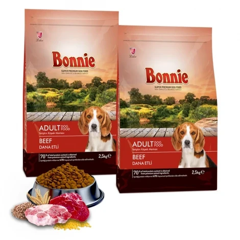 Bonnie Dana Etli Yetişkin Köpek Maması 2,5 Kg x 2 Adet ürün görseli 1