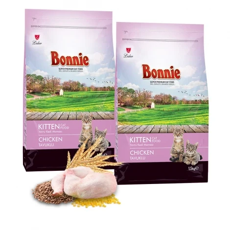 Bonnie Tavuklu Yavru Kedi Maması 1,5 Kg x 2 Adet ürün görseli 1