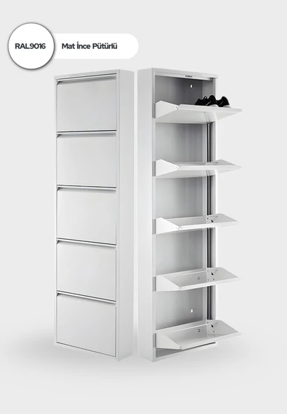 Beyaz Metal Ayakkabılık   MAC5 - 5 Kapaklı - 50X15X169 h ürün görseli 1