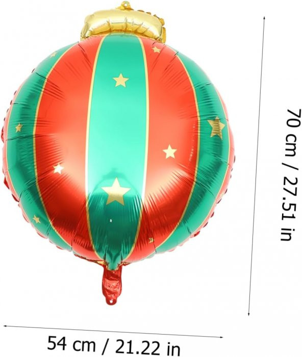 Yılbaşı Top Folyo Balon 70x54 cm - Resim 2