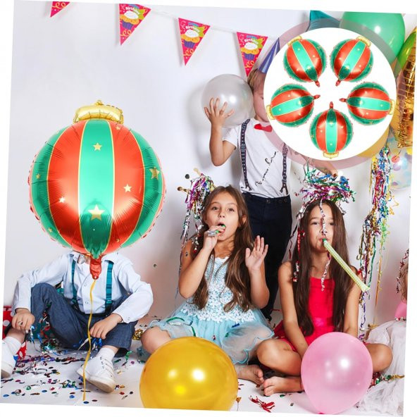 Yılbaşı Top Folyo Balon 70x54 cm - Resim 4