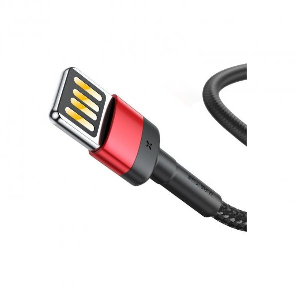 Baseus CALKLF-G91 Cafule 2.4 A Lightning 1 Metre Şarj Kablosu Kırmızı - Resim 4