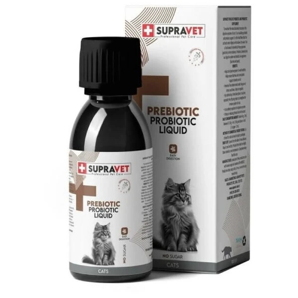 Supravet Probiyotik, Kedi Bağışıklık Güçlendirici Sıvı Probiyotik + Prebiyotik Takviyesi 100ml ürün görseli 1