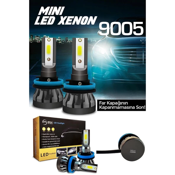 Slim Led Xenon Şimşek Etkili Mini Beyaz 9005 Kapak Kapanma Garantili ürün görseli 1