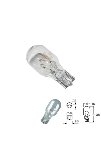 12v 16w Dipsiz Ampul Osram 1 Adet W16w - Resim 2