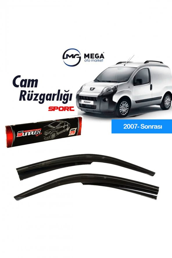 Mega Oto Market Peugeot Bipper 2007- Sonrası Mugen Tip Cam Rüzgarlık Sunplex ürün görseli 1