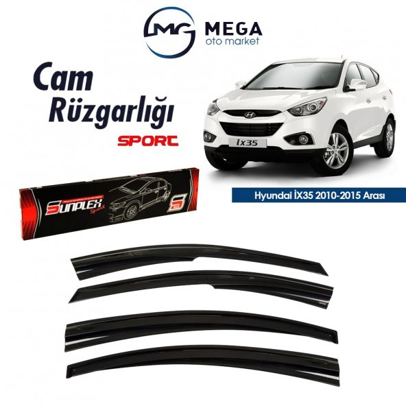 Mega Oto Market Hyundai İX35 2010-2015 Arası Mugen Tip Cam Rüzgarlık Sunplex ürün görseli 1