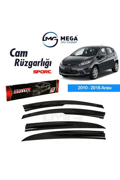 Ford Fiesta 2010 - 2018 Arası Mugen Tip Cam Rüzgarlık Sunplex ürün görseli 1