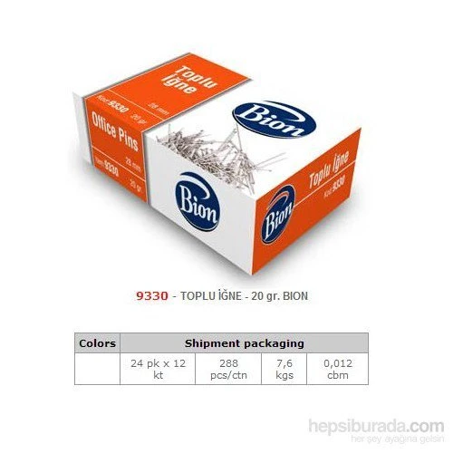 Mas 9330 Bion Toplu Iğne 1 Paket ürün görseli 1