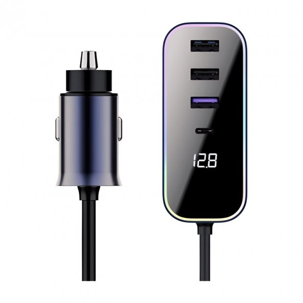 Cosmostech Araba Çakmak Şarj Cihazı 105W 4 Portlu Süper Hızlı Fast Car Charger, Type-C - 3 USB ürün görseli 1