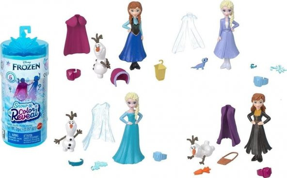 Disney Frozen Karlar Ülkesi Color Reveal Renk Değiştiren Prenses Bebekler HMB83 HPR35, Renk Değiştiren Frozen Prensesler ürün görseli 1