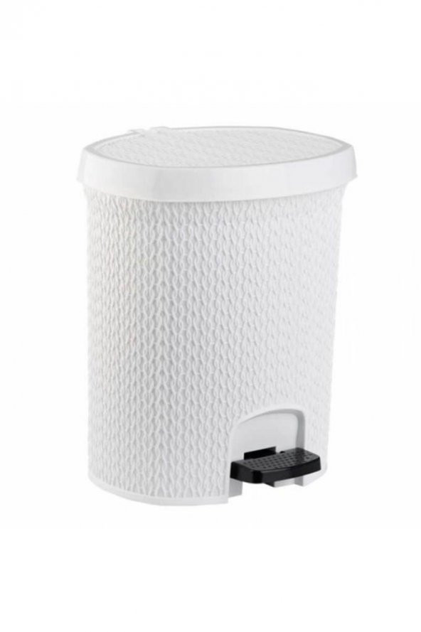 Plastik Örgülü Pedallı Çöp Kovası 5.5 Litre ürün görseli 1