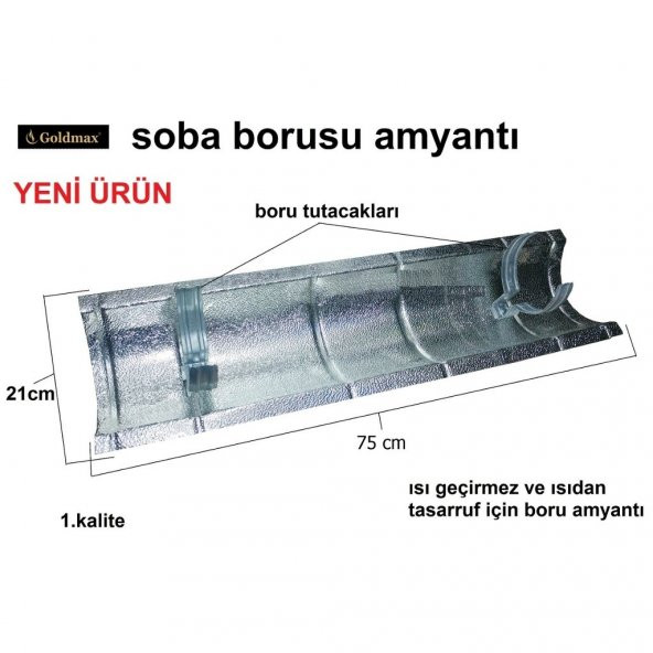 IsıKes Soba Borusu Tavan Isı Koruyucu 75cm ürün görseli 1