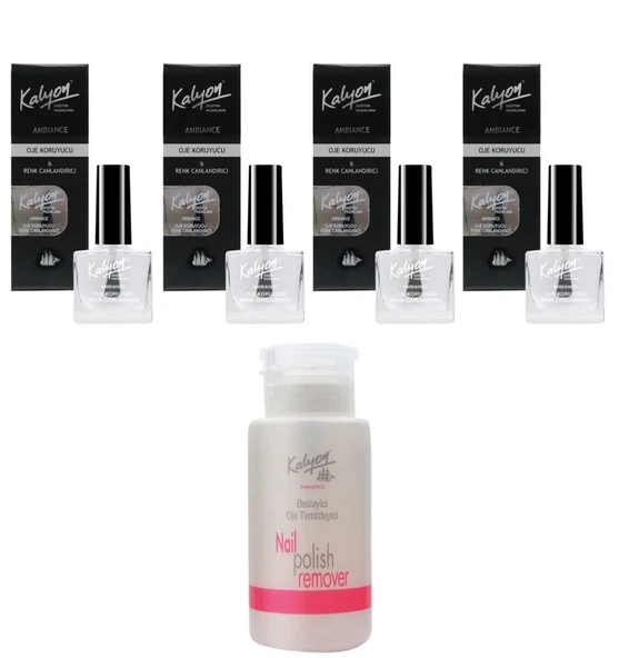 Kalyon Oje Koruyucu 4 Adet+Pompalı Aseton 200Ml ürün görseli 1