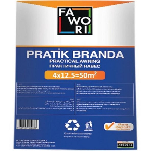 Fawori Pratik Branda Ekstra Dayanıklı 4x12.5 50 m2 ürün görseli 1