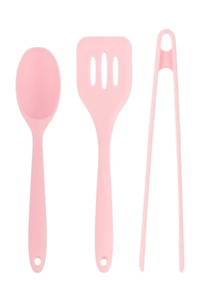 Tantitoni Silikon Açık Pembe 3'lü Servis Seti Soft ürün görseli 1