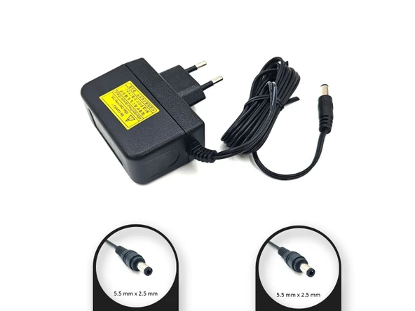 5V 2.4A (2400mA) 12W 5.5x2.5 mm Standart Uç Adaptör ürün görseli 1