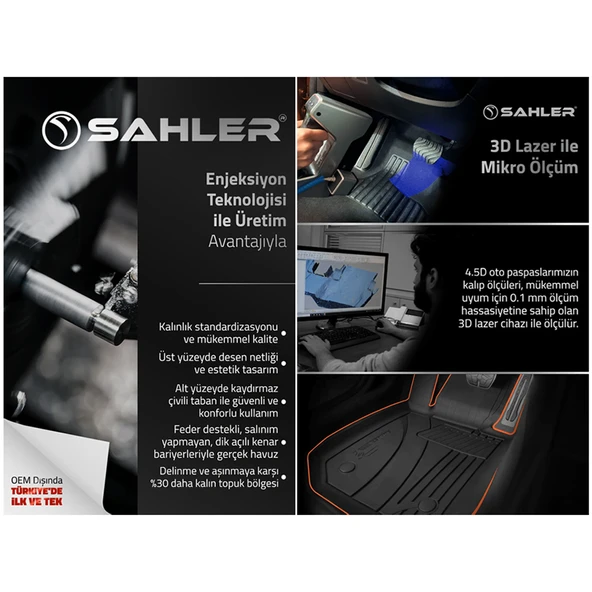 Sahler Ford Connect 2002-2013 4,5D Havuzlu Paspas - Resim 2