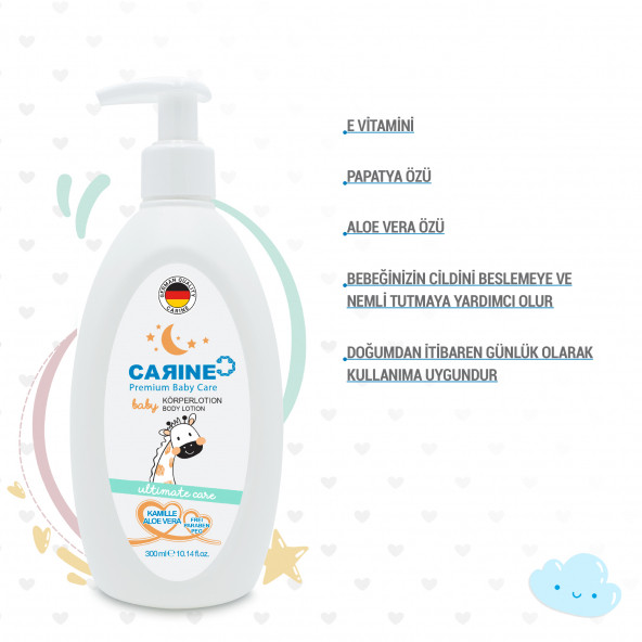 CARINE Bebek Vücut Losyonu 300 Ml - Resim 3
