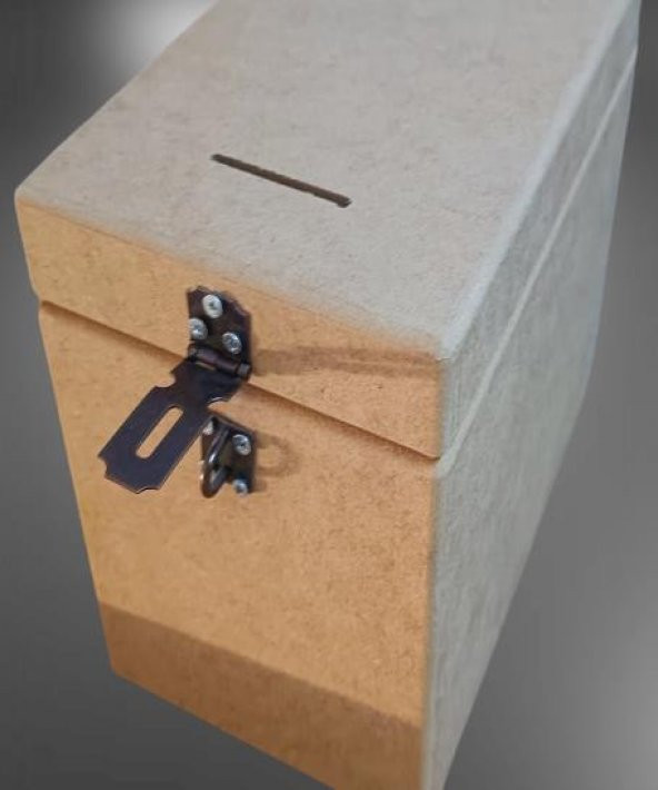 Hobi Adn 90264 Dekoratif Bahşiş Kutu Ahşap MDF HAM CNC Kesim MODEL El Yapım ürün görseli 1