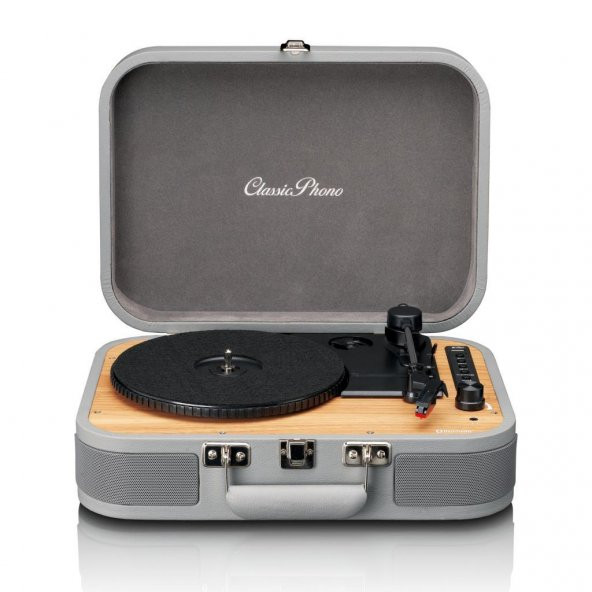 Lenco Classic Phono TT-116 GY Gri Hoparlörlü Bluetoothlu Pikap Plak Çalar USBli MP3e Kayıt Özellikli ürün görseli 1