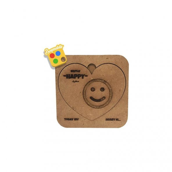 Moon Beavers Ahşap Emojiler Eğitici Öğretici Geliştirici Boyanabilir Ahşap Sağlıklı Oyuncak ürün görseli 1