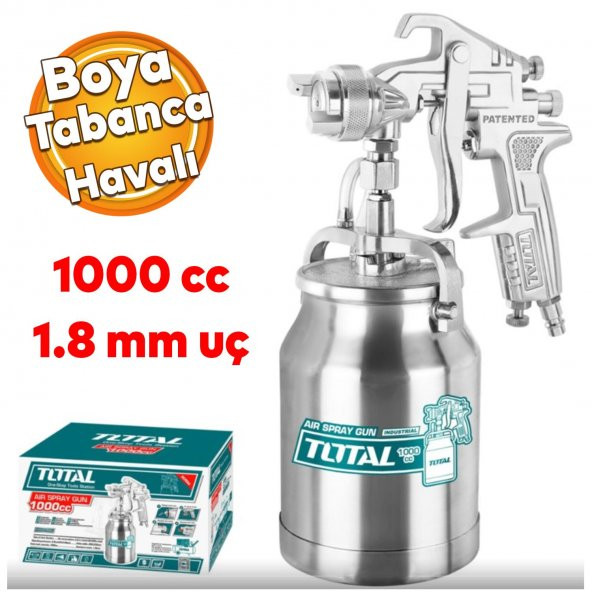 Metal Ahşap Pilastik Yüzey Boyama Tabancası Alttan Depolu Havalı Boya Tabanca 1000 cc ürün görseli 1