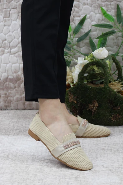 Mehmet Mete 9532 Fashion Taşlı Kadın Babet ürün görseli 1