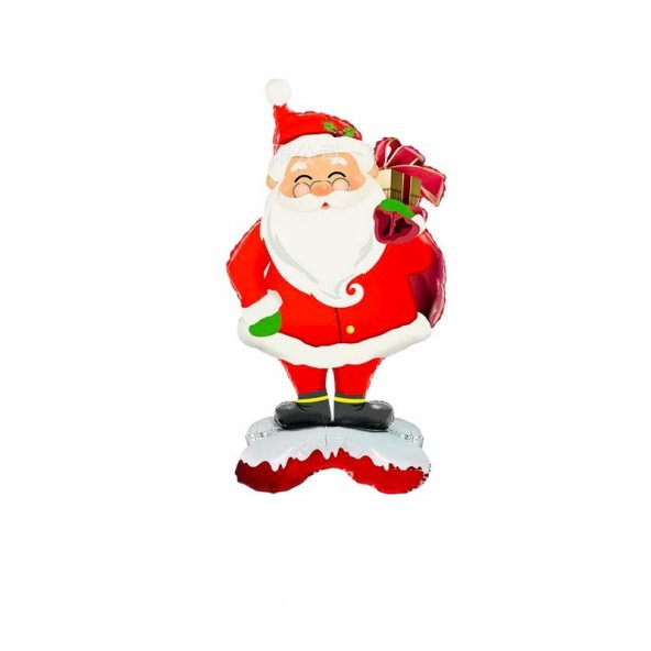 Ayaklı Noel Baba Folyo Balon 120x68 cm ürün görseli 1