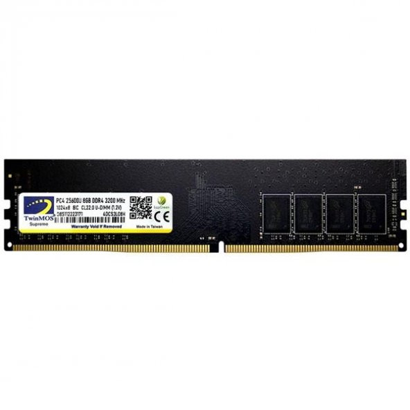 Twinmos MDD48GB3200D DDR4 8 GB 3200 MHz Desktop Ram ürün görseli 1
