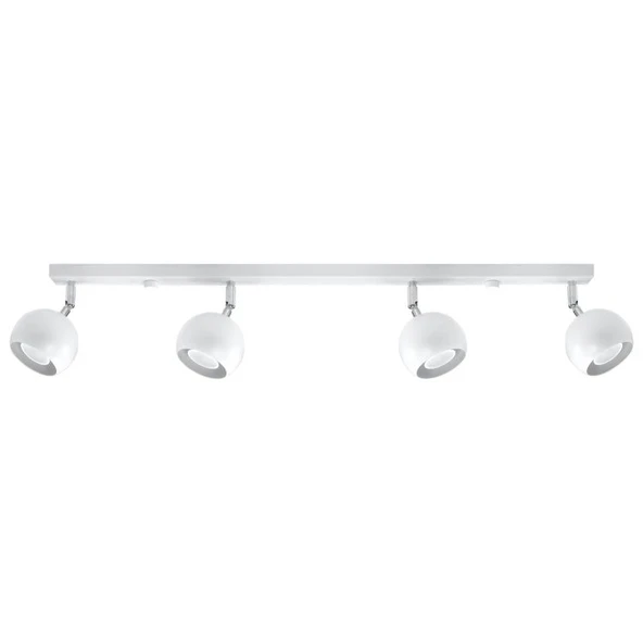 Rsylight Retro Beyaz 180 Derece Hareketli Modern Spor 4 Lü Led Spot Avize Beyaz Ampullü ürün görseli 1