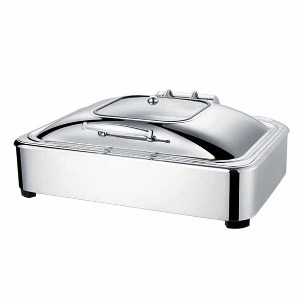 Chafing Dish Dörtgen Hidrolik Kapak 9 L 1/1 Gömme (CDH-9G) ürün görseli 1