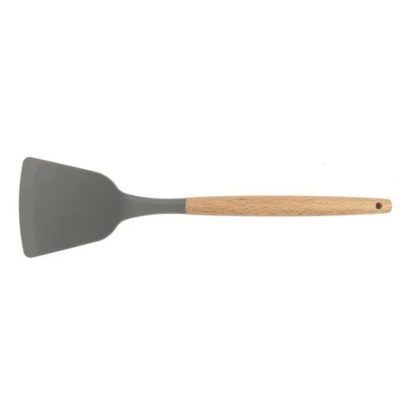 Silikon Servis Spatulası Ahşap Sap (ASP-12) ürün görseli 1