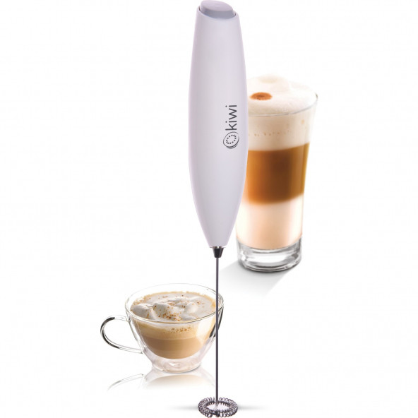 Kiwi Kcm 1112 Pilli Mini Mixer Kahve Süt Köpürtücü Karıştırıcı Beyaz ürün görseli 1
