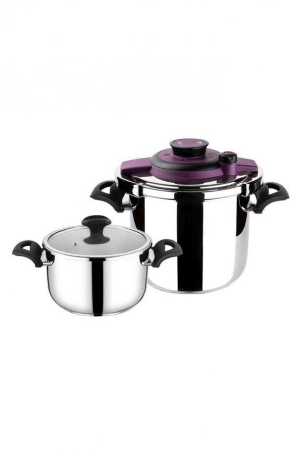 Tantitoni Powercook Mor Düdüklü Tencere Seti 4+7 Lt ürün görseli 1