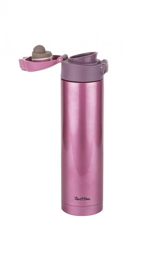 Tantitoni Pembe Paslanmaz Çelik Termos 450ml - Resim 2