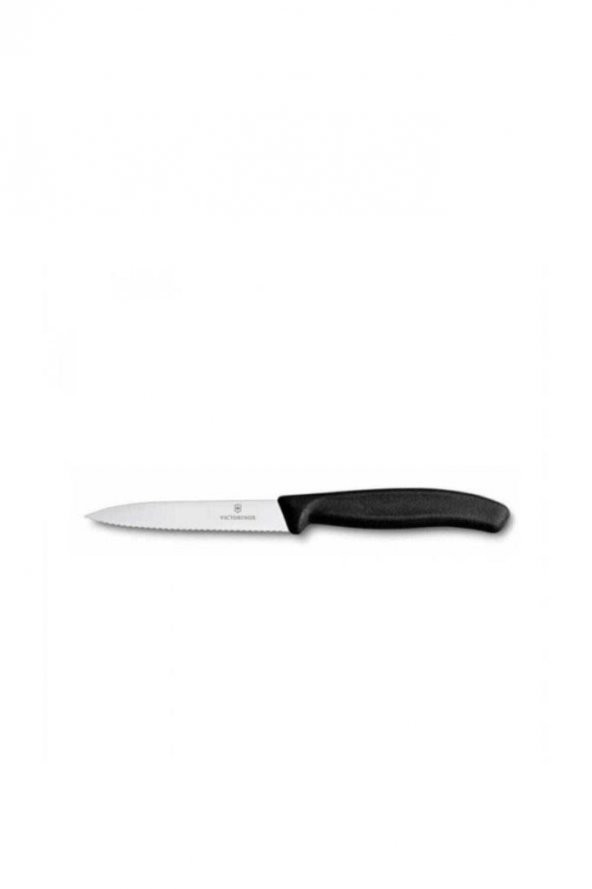 Victorinox 6.7733 Swissclassic 10cm Siyah Tırtıklı Soyma Bıçağı ürün görseli 1