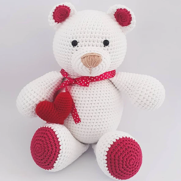 Şirin Ayı Amigurumi Organik Oyuncak ürün görseli 1