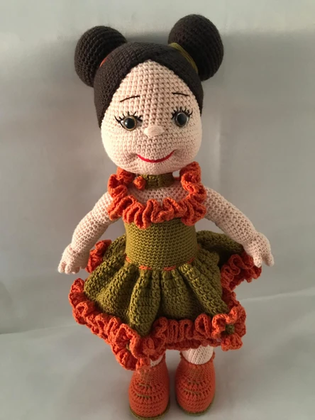 Japon Gülü Bebek Amigurumi Organik Oyuncak ürün görseli 1