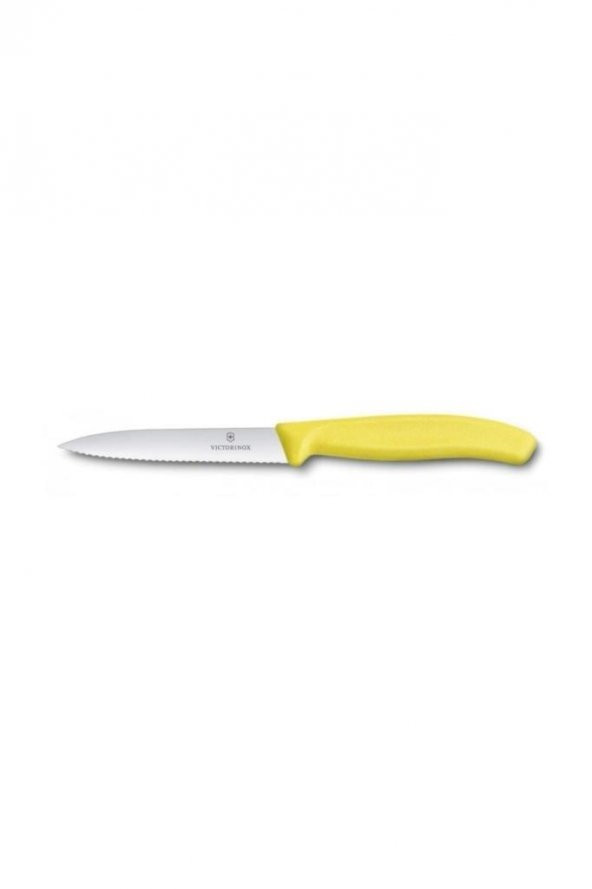 Victorinox 6.7736.L8 10 Cm Sarı Tırtıklı Soyma Bıçağı ürün görseli 1