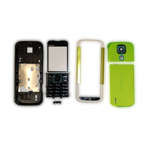 Nokia N5000 Kasa Kapak Tuş Takımı N5000 Uyumlu Yeşil Renk Orta Kasa Ön Kapak Arka Kapak Tuş Takımı ürün görseli 1