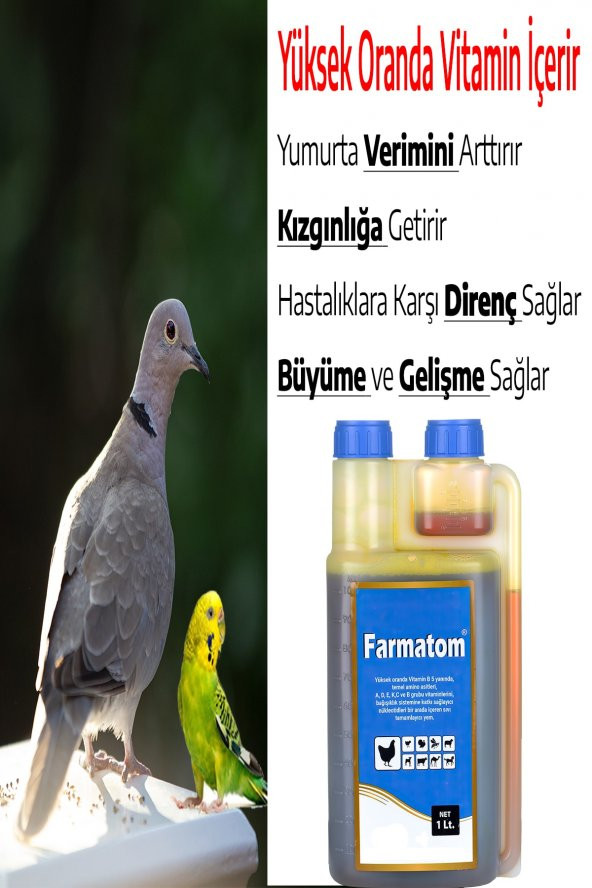 Farmatom Kanatlı Hayvan Vitamini 1 Litre - Kuşlar Için Vitamin ürün görseli 1