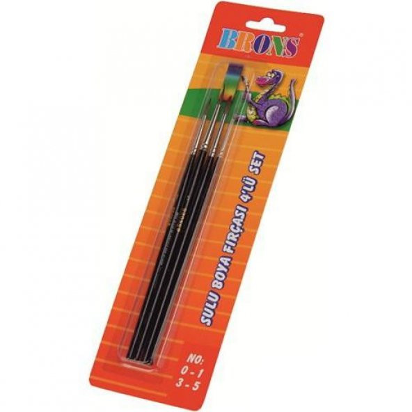 Brons Br-616 145 Serisi Suluboya Fırça Set 4Lü ürün görseli 1