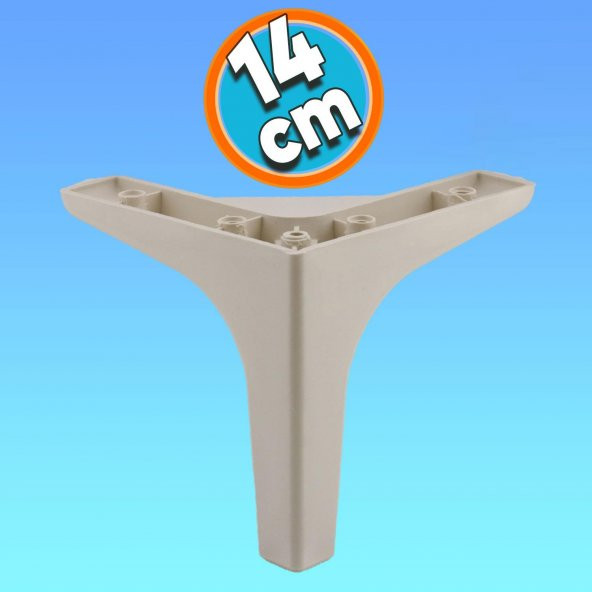 Mobilya Kanepe Sehpa TV Ünitesi Koltuk Ayağı 14 cm KREM Baza Ayak ürün görseli 1