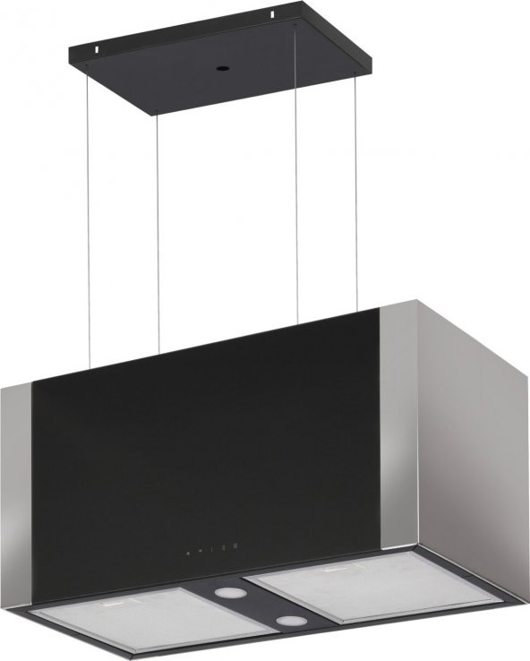 Gl General Gld 1270CXSA Elegance 70 cm Ada Siyah Inox Davlumbaz ürün görseli 1