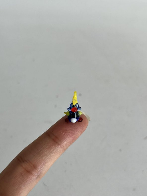 El Yapımı Mini Murano Cam Papağan Biblo A135-05 - Resim 2