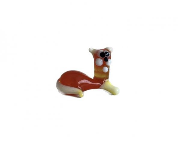 El Yapımı Mini Murano Cam Kedi Biblo A113-05 ürün görseli 1
