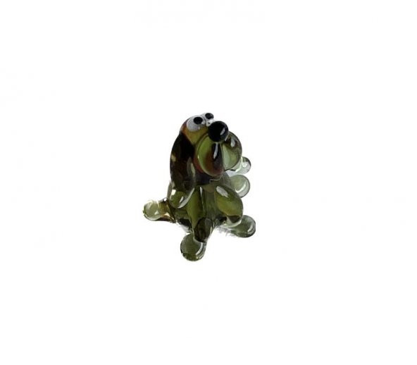 El Yapımı Mini Murano Cam Köpek Biblo A115-05 ürün görseli 1