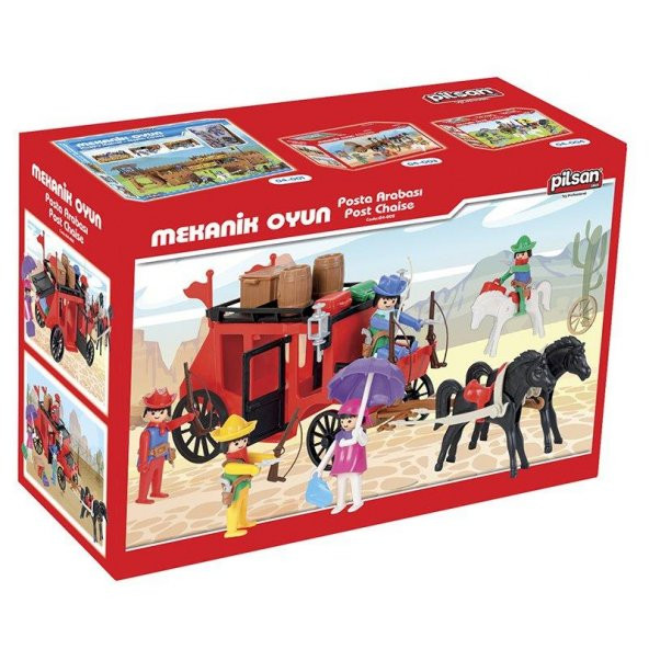 Pilsan Oyuncak Mini Mekanik Serisi: 2 Posta Arabası - Resim 3