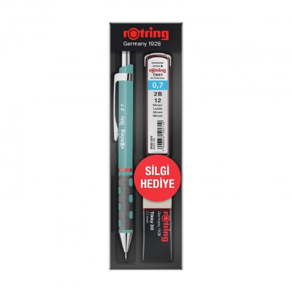 Rotring Tikky Okul Seti Uç + Silgi Hediyeli Versatil Seti 0.7 MM Uçlu Kalem Deniz Mavi ürün görseli 1